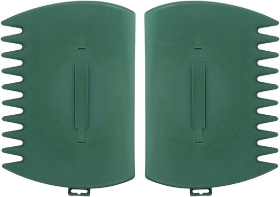 Laubsammler Set Handkralle Rasenkralle 2er Pack 34 X 25 Cm Grün Entfernt Schnell Laub Und Grasschnitt Gartengerät, Kunststoffrechen, Gartengeräte