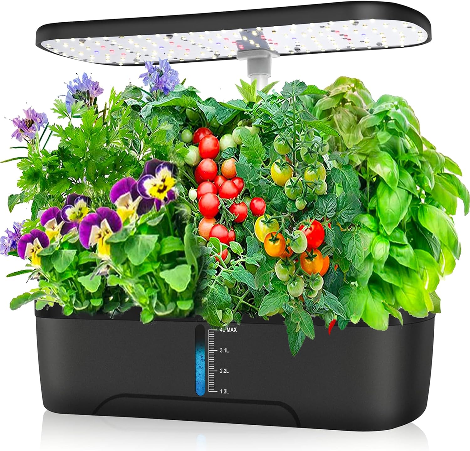Hydroponisches System Mit 12 Pflanzkapseln Kräutergarten Für Drinnen Mit Pflanzenlampe Und Zeitschaltuhr Höhenverstellbar Für Den Indoor Gartenba