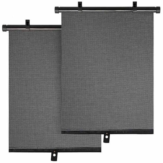 Sonnenschutzrollos Mit Saugnäpfen Für Autos, Universelles 2er Set Für Die Heckscheibe, Für Babys, Kinder, Haustiere Und Erwachsene, Schwarz, 40 X