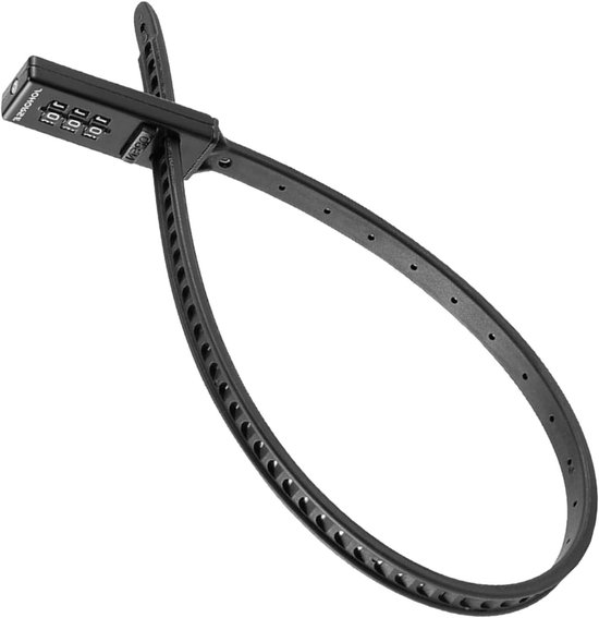 Fahrradschloss Zahlenschloss Sichern Sie Ihr Fahrrad 3 Stellig, Verstellbar 56 Cm Schwarz
