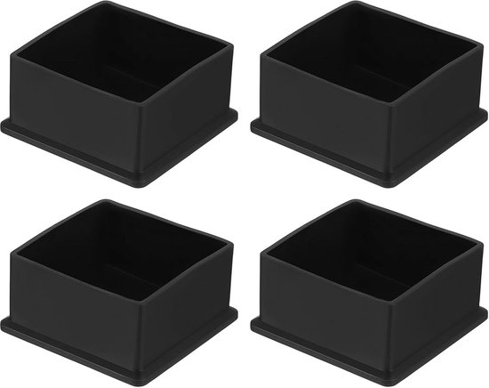 Quadratische Pvc Endkappe Für Stuhl Und Tischbeine, 60 X 60 Mm, Schwarz