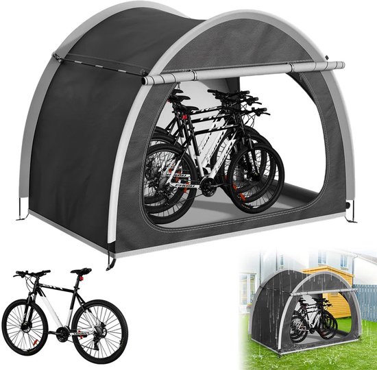 Wasserdichtes Fahrradzelt 210 X 150 X 165 Cm Aufbewahrungszelt Für 2 Fahrräder Wetterfeste Aufbewahrung Im Freien