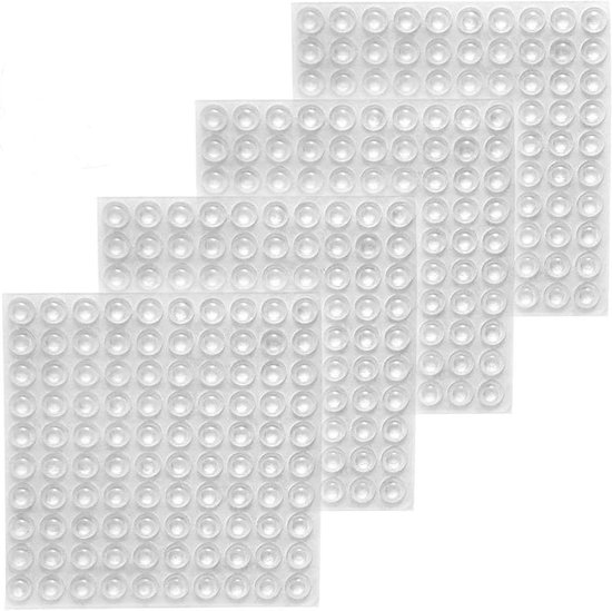 Selbstklebende Gummifüße Stoßdämpfer Schrankdämpfung Selbstklebende Rückseite 400 Stück Transparent