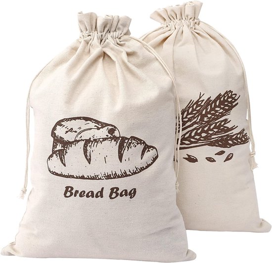 Brotsäckchen Aus Leinen Für Selbstgebackenes Brot 17,5 X 11,5 Zoll Ungebleicht Und Wiederverwendbar Für Handwerklich Hergestellte Baguettes
