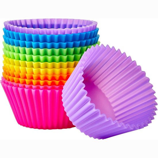 Backbleche Runde, Wiederverwendbare Backbleche 12er Pack (ofenfest Bis 220 °c) Verschiedene Farben