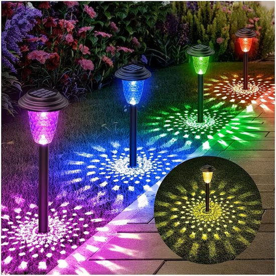 Solarbetriebene Led Gartenfackel Flammeneffekt, Solarbetriebene Gartenbeleuchtung Gartenwegbeleuchtung Wasserfest Set