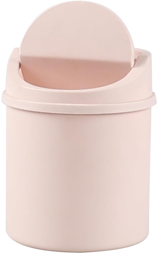 Kleiner Kunststoff Abfalleimer Mit Klappdeckel, 2 Liter, Rosa