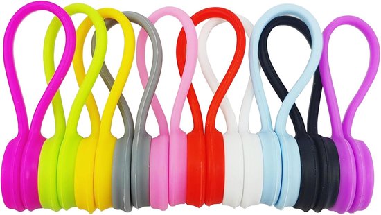 Magnetische Kabelbinder (10er Set) Magnetische Silikon Kabelhalter Wiederverwendbare, Vielseitige Kabelbinder Für Zuhause Und Büro 11 Cm