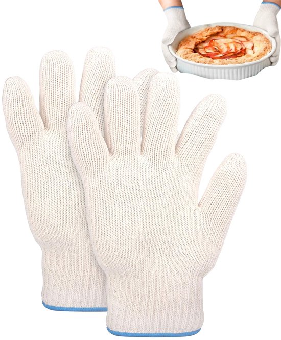 1 Paar Hitzebeständige Handschuhe Ofenhandschuhe Einfingerige Hitzebeständige Küchenhandschuhe Ofenhandschuhe Arbeitshandschuhe Aus Baumwolle Für