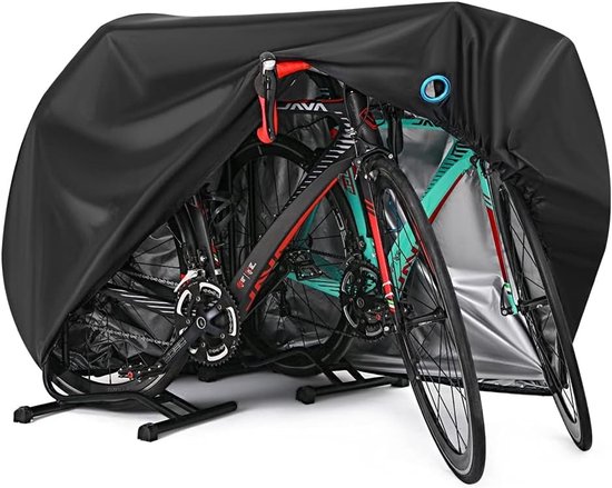 Fahrradabdeckung Für 2 Oder 3 Outdoor Fahrräder, Wasserdichte Fahrradabdeckung Gegen Regen, Sonne, Staub Und Wind Mit Schlossöffnung Für Elektris
