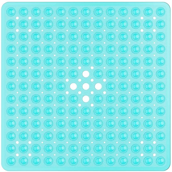 Rutschfeste Duschmatte Mit Saugnäpfen 53 X 53 Cm Pvc Schimmelresistent Und Maschinenwaschbar Transparent Grau
