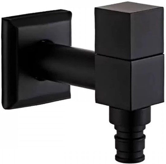 Außenwasserhahn Messing Wandwasserhahn Gartenbewässerung Einzelhahn Für Kaltwasser 10 X 10 X 10 Mm Schwarz