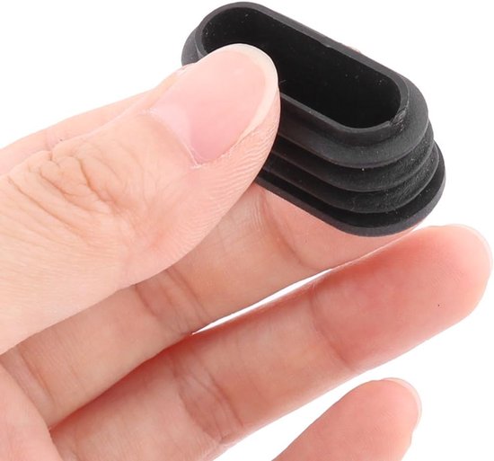 Kunststoff Rohrendkappen, Ovale Schutzkappen Für Stuhl Und Tischbeine, Rohrendkappen 30 X 15 Mm, 10 Stück Pro Packung
