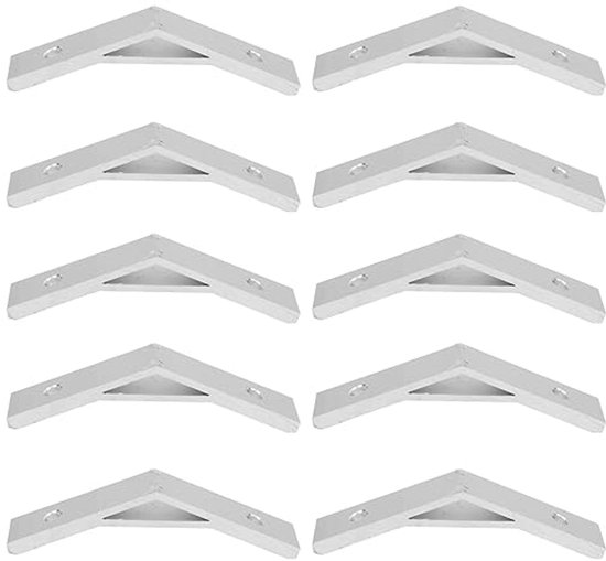 Eckwinkel 10 Stück 135 Grad Aluminiumlegierung Profil Eckverbinder Winkelverbinder Regalträger Robust Ästhetisch Moderne Beschläge Weiß