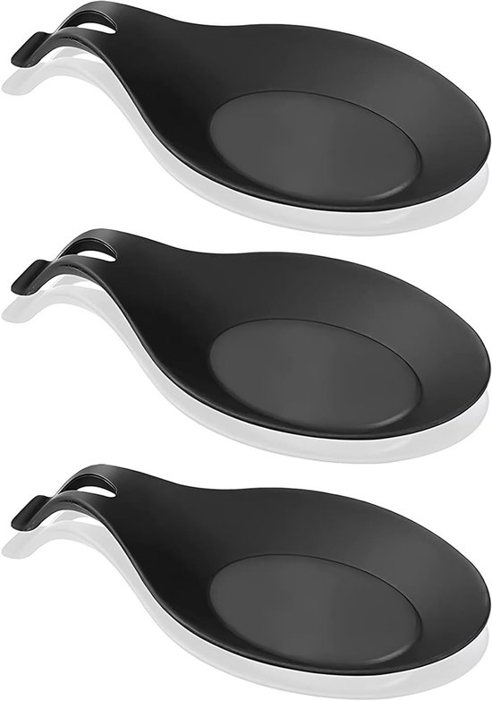 Set Mit 3 Hitzebeständigen Silikon Löffelhaltern Für Küche, Multifunktional Und Praktisch Für Zuhause Und Esszimmer