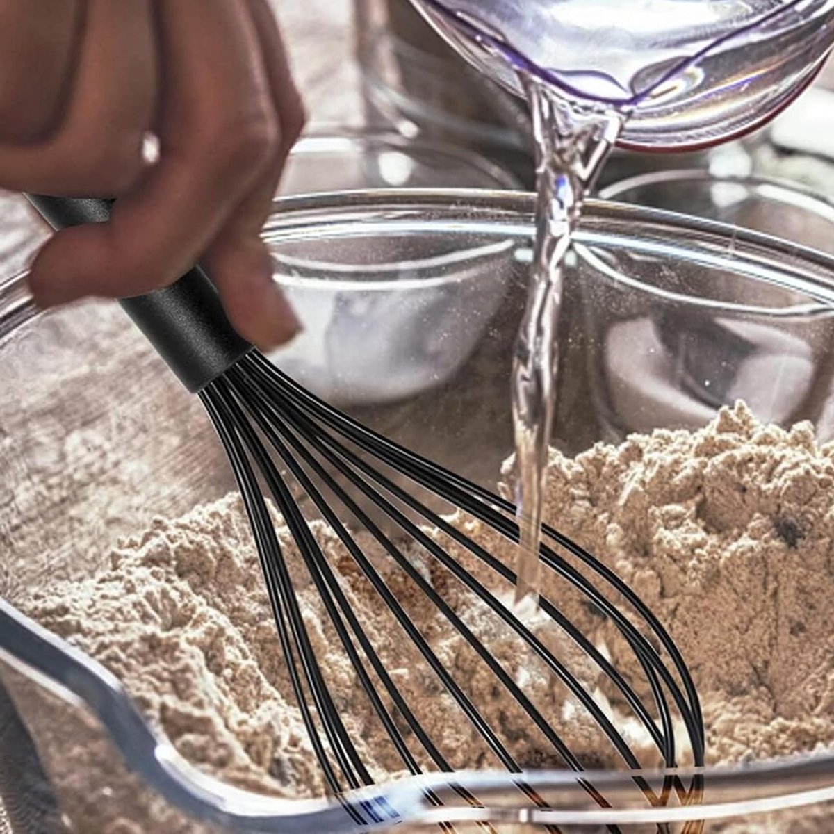 Silikon Schneebesen Für Antihaftbeschichtete Pfannen, Für Milch Und Eier, Hitzebeständiges Küchenutensil Zum Schlagen, Backen Und Aufschlagen