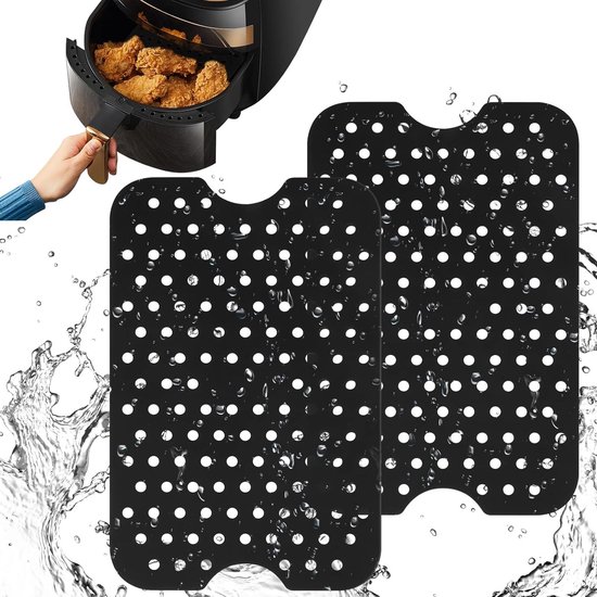 2 Teiliger Silikontopf Für Airfryer, Wiederverwendbarer Antihaft Einsatz, Zubehör Für Gesundes Kochen Und Backen In Der Küche