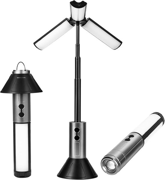 Teleskop Campinglaterne Faltbare Campinglampe Zeltbeleuchtung Mit 3000 Mah Akku Notbeleuchtung Camping Wiederaufladbar Faltbar Campinglampe Zeltl