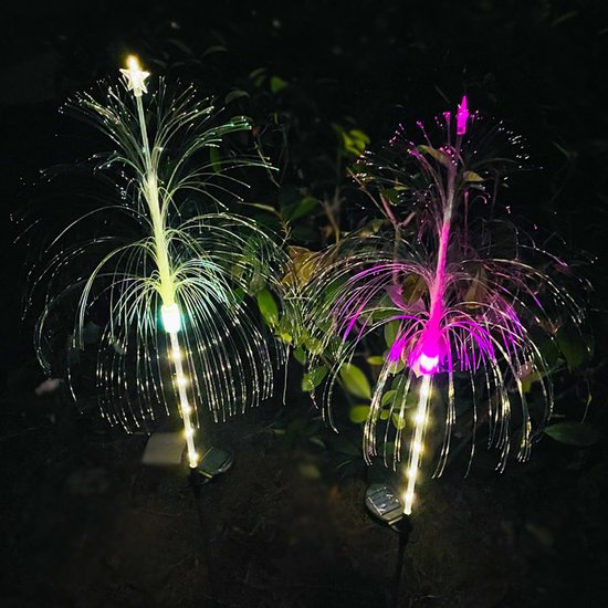 2 Teilige Solar Lichtleiter Beleuchtung Dekorative Terrassenbeleuchtung Solar Quallenlampen Dekorative Außenbeleuchtung Maximaler Durchmesser 40