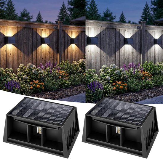 Solar Led Außenleuchten, Über Solarenergie Einstellbar, 8 Farben (rgb), Wasserdicht (ip65), Für Garten, Balkon, Terrasse, Hof, Veranda, 2 Stück