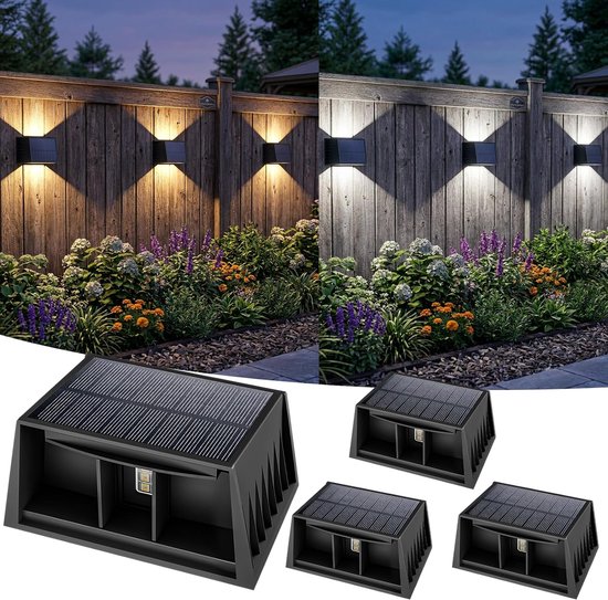 Rgb Solar Außenleuchte, Garten Solarbeleuchtung, Wasserdicht Ip65 Mit Verstellbarem Auf Und Abstrahlwinkel, Solar Außenleuchte Für Garten, Hof, B