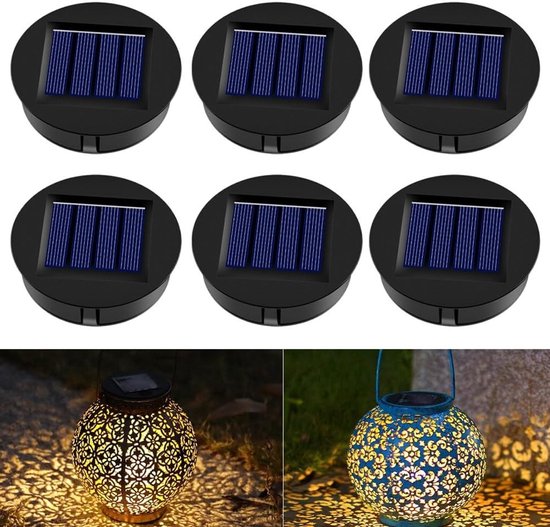 Ersatzset Für Solarmodule Für Außenleuchten, 6 Teilig, 8 Cm, Wasserdicht Ip44, Inklusive Ersatz Solarlampen Und Abdeckungen