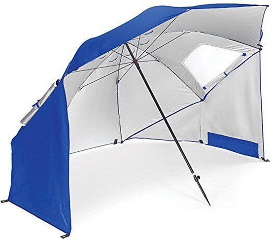 Sonnenschirm Für Strand Und Garten Uv Schutz Upf 50 Neigbar Und Faltbar Leicht Und Einfach Zu Transportieren 240 Cm Blau Einfacher Faltmechanismu