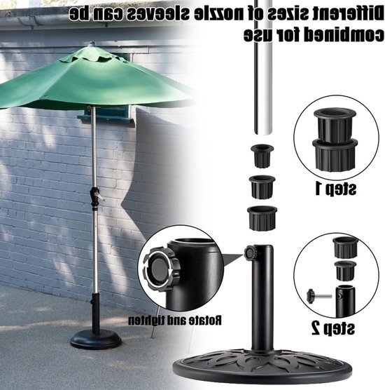 Set Mit 8 Sonnenschirm Reduzieradaptern Für Sonnenschirmständer Zubehör Für Sonnenschirmständer Im Außenbereich, Garten Und Auf Der Terrasse