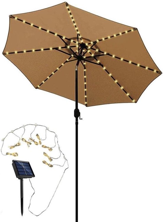 Sonnenschirmbeleuchtung Mit Fernbedienung 104 Leds, 8 Beleuchtungsmodi Für Garten, Terrasse Und Innenräume
