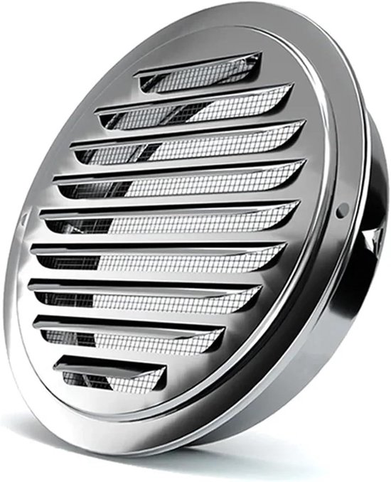 Wandlüftung Rundgitter Abluft Eingebautes Dienet 150 Mm Edelstahl