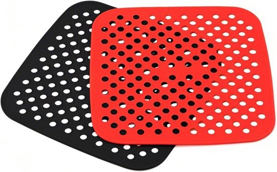 2er Pack Silikon Heißluftfritteusen Einlagen (21,6 Cm) Wiederverwendbar, Antihaftbeschichtet, Hitzebeständig Zubehör Für Heißluftfritteusen Set M