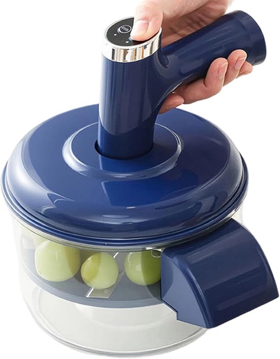 Traubenschälmaschine Obstschälgerät Schnelle Zubereitung Von Speisen Automatische Rotation 20,8 X 25 Cm Blau