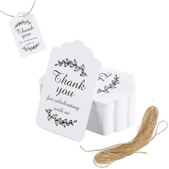 Dankesetiketten Mit Loch 100 Stück Geschenkanhänger Aus Karton Karten Diy Lochung Geschenk Dankeskarten Dankesetiketten Hanfschnur Anhänger