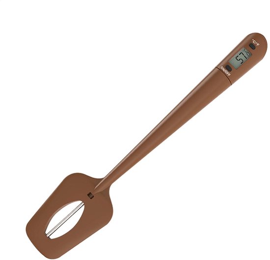 Spatel, Thermometerspatel, Lebensmittelechter Silikon Edelstahl Kochtemperaturmesser, Schaber Für Fleisch, Sirup, Schokoladensauce, Süßigkeiten,