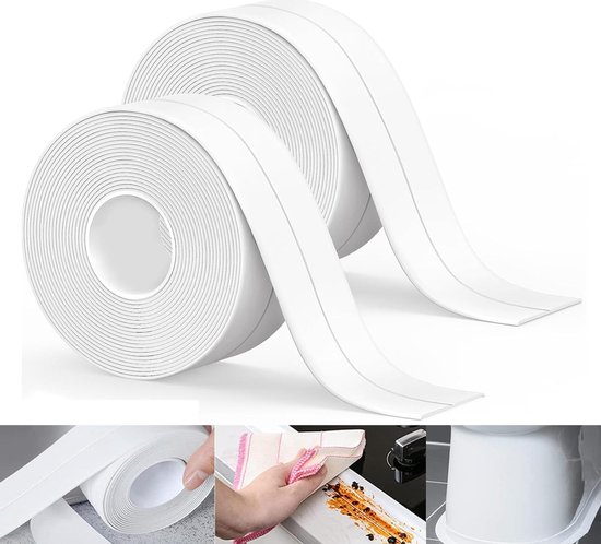 Dichtungsstreifen 3,8 Cm X 3,2 M Wasserdichte Abdichtung Sanitärstreifen Dichtungsband Badezimmerband Fugendichtung Anti Schimmel Band Dichtungss