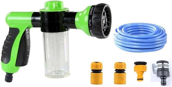 8 Sprüheinstellungen: Schaumsprüher, Wasserpistole, Reinigungsgerät Mit Seife, Autowäsche, Tierbad, Gartenbewässerung (grünflächen, 4 Anschlüsse