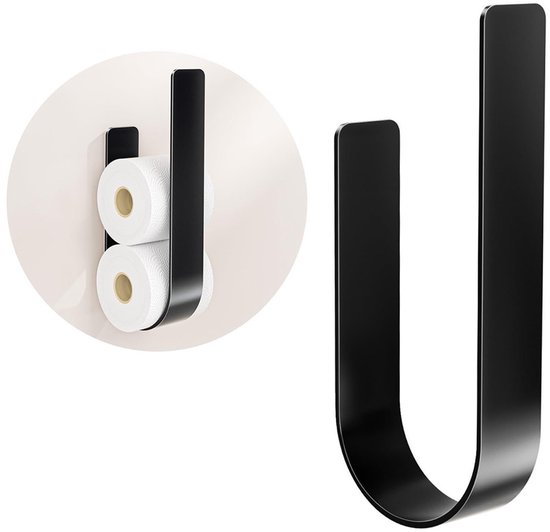 Toilettenpapierhalter Moderner Minimalistischer Stil Für Badezimmer, Wohnungen, Küchen, Toiletten, Tiergehege Schwarz