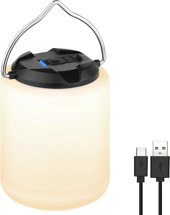 Wiederaufladbare Led Campinglaterne (200 Lm) 4 Leuchtmodi Wasserabweisend Tragbare Notleuchte Für Hurrikane, Wanderungen Und Überlebensausrüstung