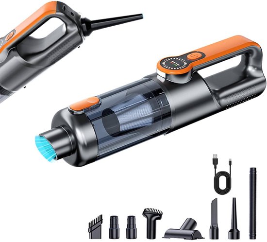 Kabelloser Handstaubsauger Für Autos 17000 Pa 2 In 1 Vakuum Luftpumpe Usb Typ C Aufladbar Reinigungsgerät Für Autodekoration Und Tierhaare Leistu