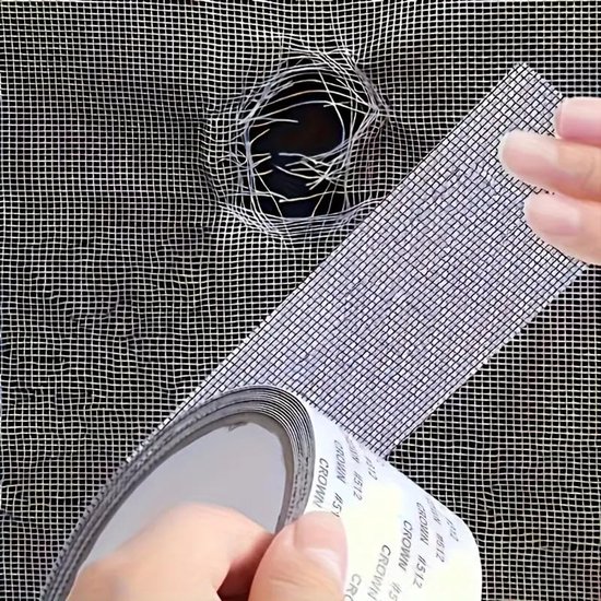 Graues Reparaturklebeband Für Fliegengitter (5 Cm × 203 Cm), Starkes Glasfaserklebeband Zum Reparieren Von Rissen In Fenster Und Türrahmen