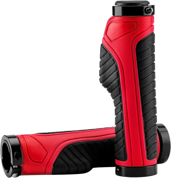 Ergonomische Fahrradgriffe Gummigriffe Für Den Lenker Komfortables Radfahren Lock On System 22 Mm Lenker Rot
