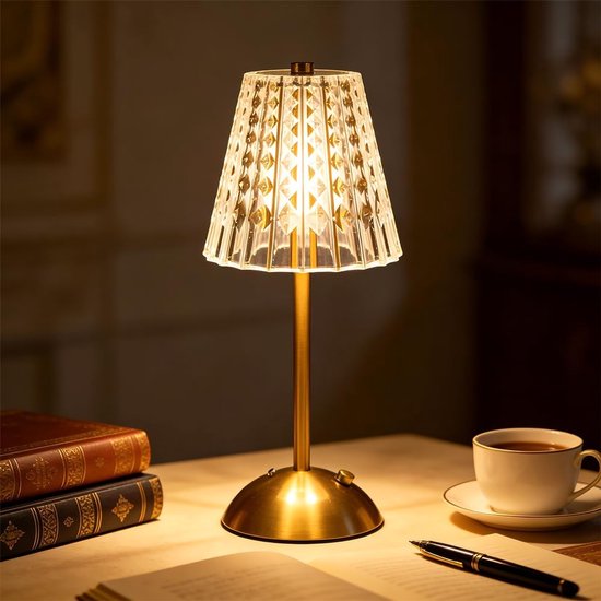 Wiederaufladbare Tischleuchte Kabellos Und Dimmbar Led Lampe Für Schlaf Und Wohnzimmer 29,5 Cm