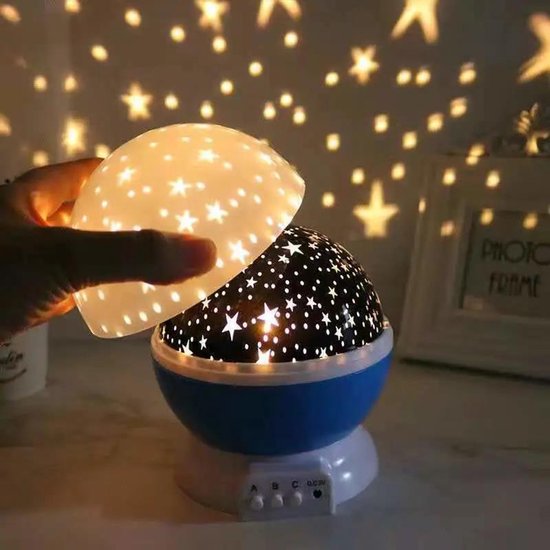 Nachtlicht Für Kinder, Nebel Nachtlicht Mit 360° Drehung 4 Leds, 12 Lichtfarben, Sternenprojektor Mit Usb Anschluss