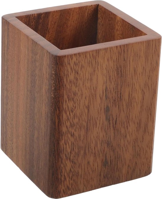 Stiftehalter Für Den Schreibtisch Stifteablage Aufbewahrungsbox Für Make Up Pinsel Aus Holz 8 X 8 X 10 Cm Zur Aufbewahrung Von Büromaterial, Stif