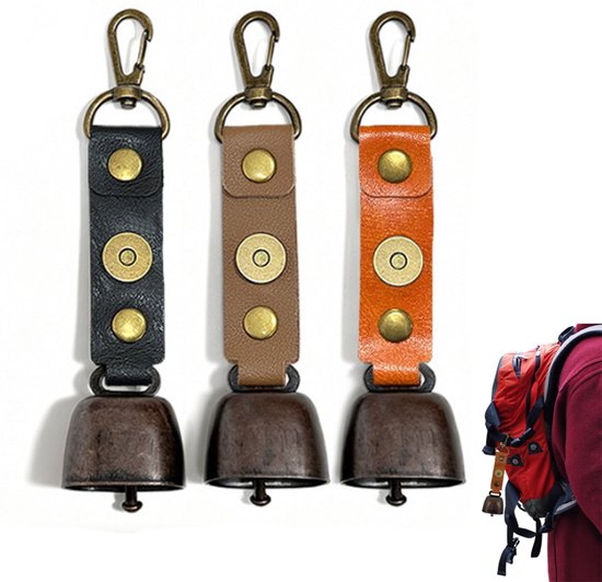 Bärenglocken 3 Stück 14 X 3,5 Cm Campingzubehör Zum Aufhängen Metallglocke Verhindert Verlust Metallclip Für Outdoor Glocken Für Zuhause Oder Unt