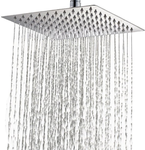Duschkopf Regendusche 30 Cm (12 Zoll) Fest Installierter Duschkopf, Kalkabweisend, Quadratisch, Hochglanzpoliert, Schwenkbar, Für Ein Luxuriöses