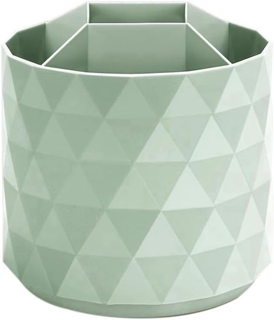 360° Drehbarer Schreibtisch Organizer Mit 5 Fächern Make Up Pinsel Organizer Für Büro, Schule Und Büroausstattung Grün