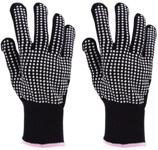 Paar Hitzebeständige Handschuhe Mit Rutschfesten Silikonnoppen Arbeitshandschuhe Hitzebeständige Handschuhe Für Friseursalons 24 X 15 Cm Hitzesch