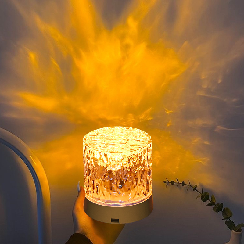 Sternenlampe – Led-projektorlampe Für Nordlichter – Nachtlicht – Stimmungslampe – Kleine Magische Partykugellampe – Kissenlampe Mit Wasserwellen