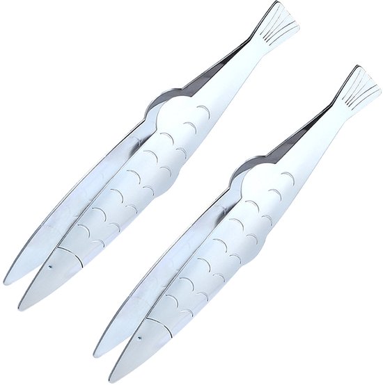 2 Stück Fischförmige Edelstahlpinzette Fischgrätenentferner Edelstahl Fischgrätenpinzette Multifunktionale Küchenzange Zum Entfernen Von Fischgrä
